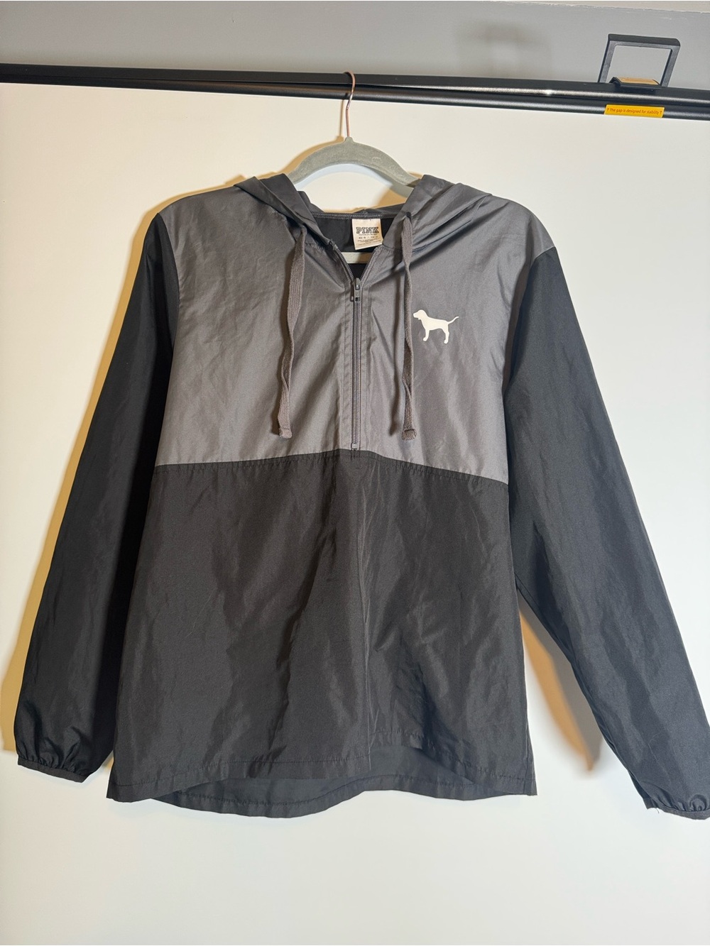Victoria's Secret PINK Two-Tone Gray and Black Juniors Women’s Hooded Jacket